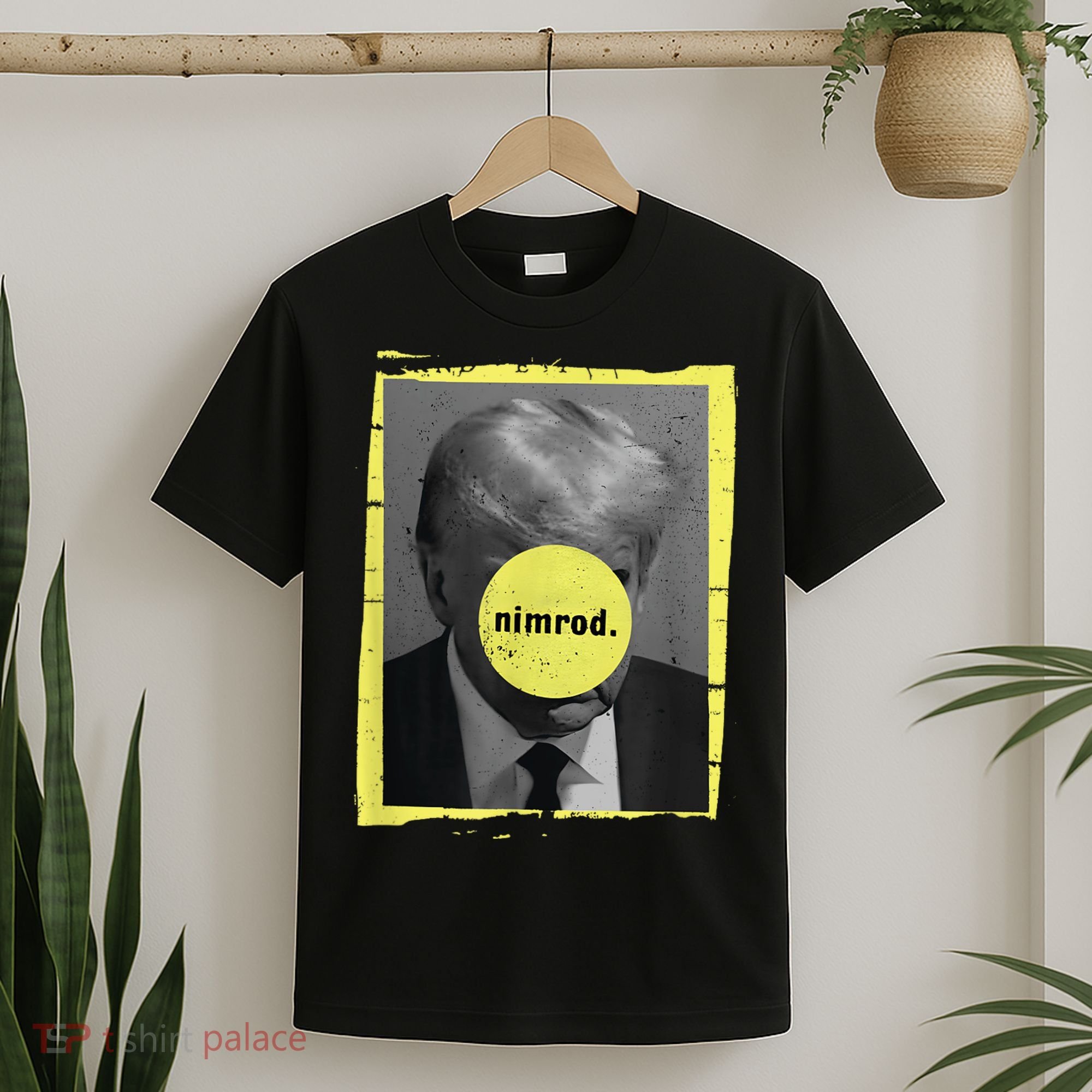 Trump Mug Shot Never Surrender Green Nimrod Trump Day T-Shirt