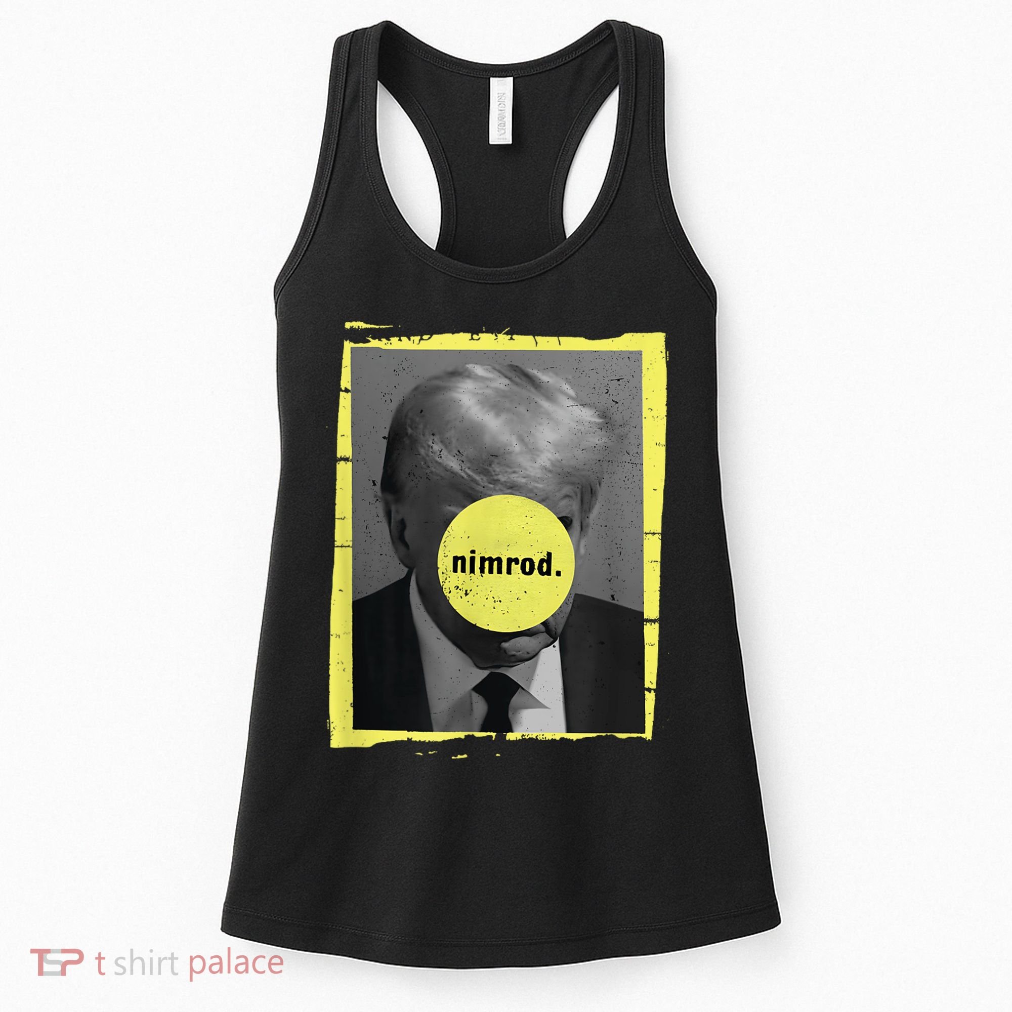 Trump Mug Shot Never Surrender Green Nimrod Trump Day Women's Tank Top