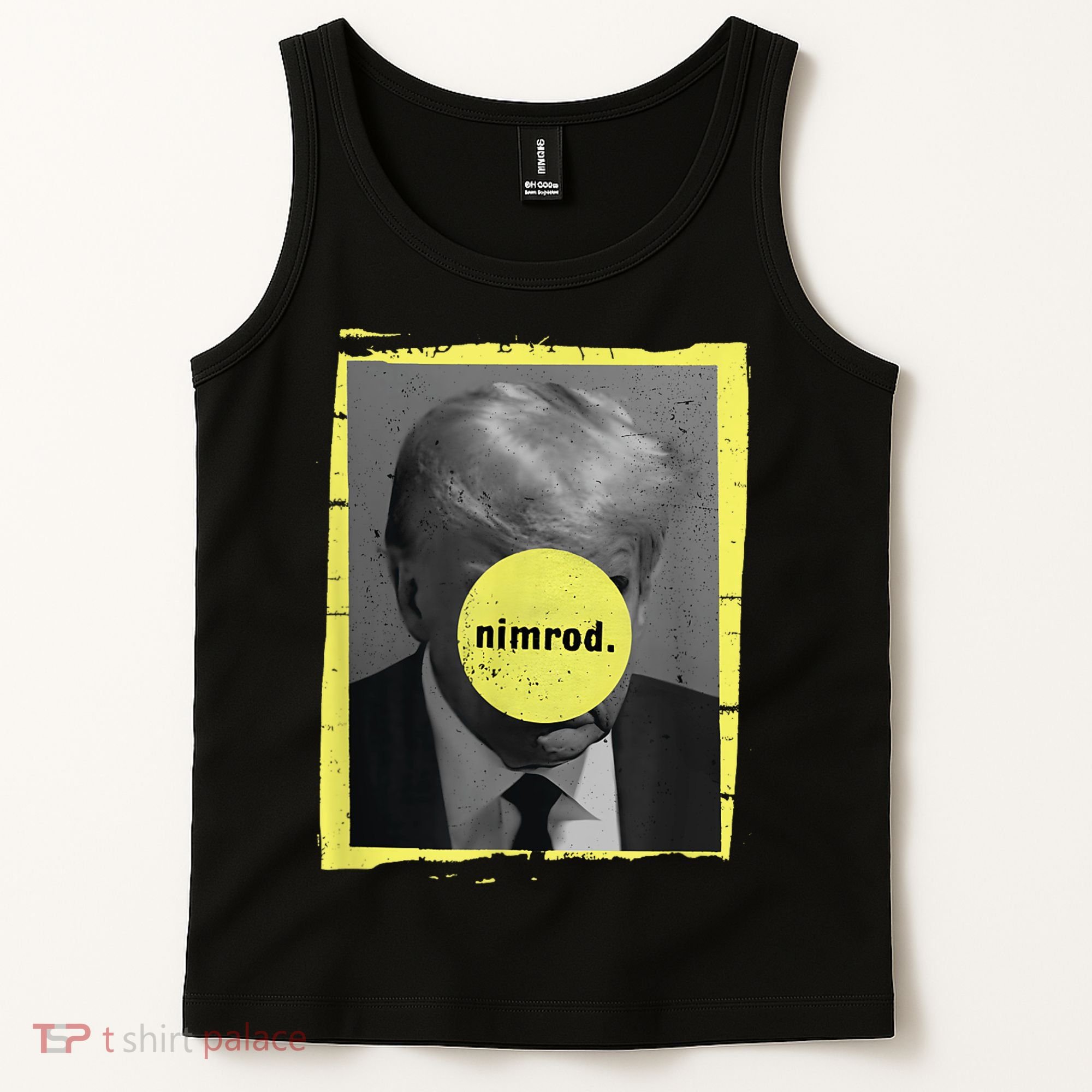 Trump Mug Shot Never Surrender Green Nimrod Trump Day Tank Top