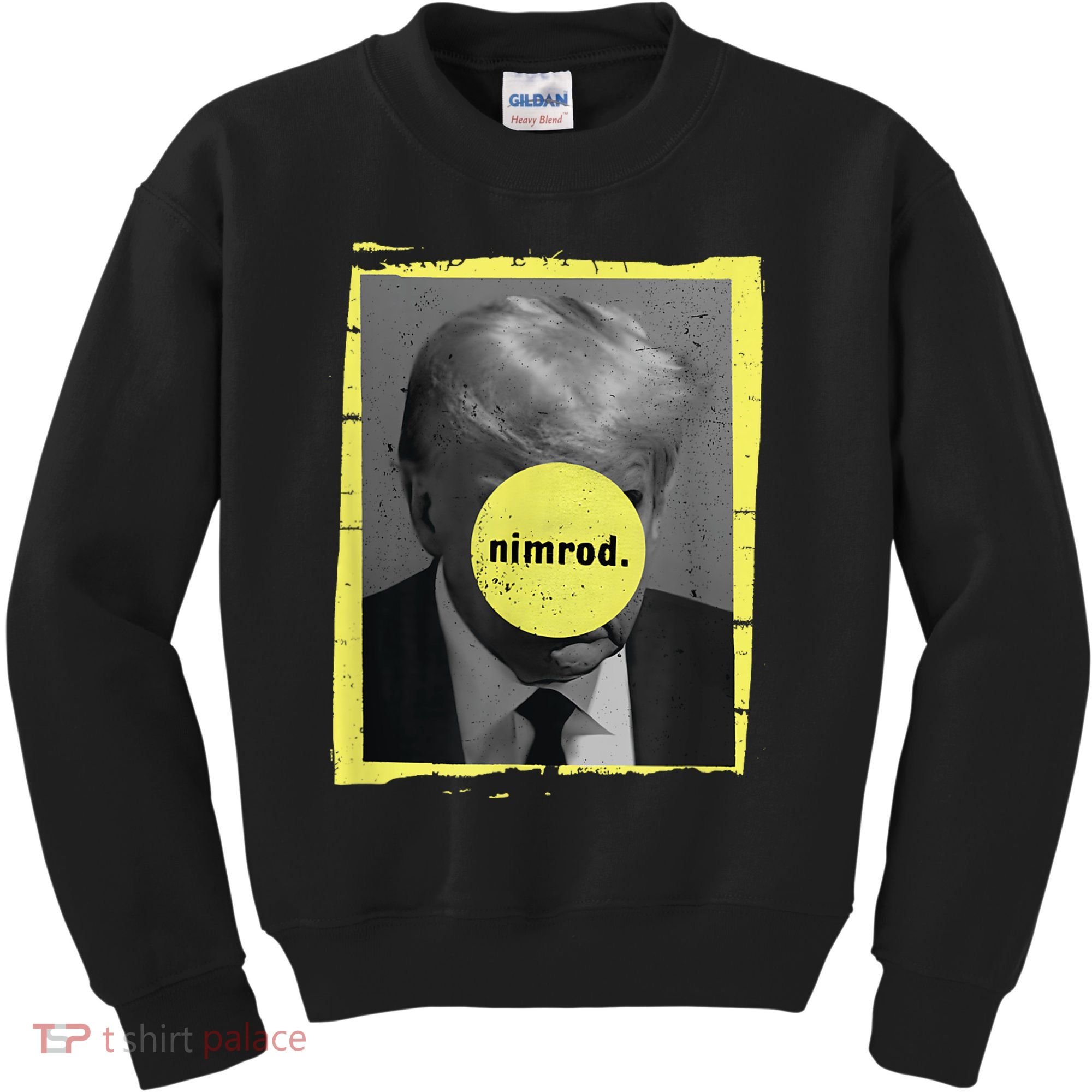 Trump Mug Shot Never Surrender Green Nimrod Trump Day Kids Sweatshirt