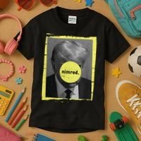 Trump Mug Shot Never Surrender Green Nimrod Trump Day Kids T-Shirt thumb 3