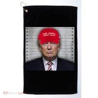 Trump Mugshot MAGA Golf Towel thumb 0