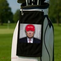 Trump Mugshot MAGA Golf Towel thumb 2