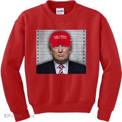 Trump Mugshot MAGA Kids Sweatshirt