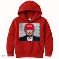Trump Mugshot MAGA Kids Hoodie thumb 0