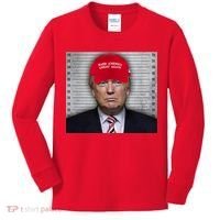 Trump Mugshot MAGA Kids Long Sleeve Shirt thumb 0