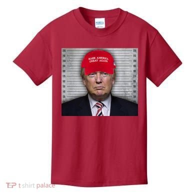 Trump Mugshot MAGA Kids T-Shirt