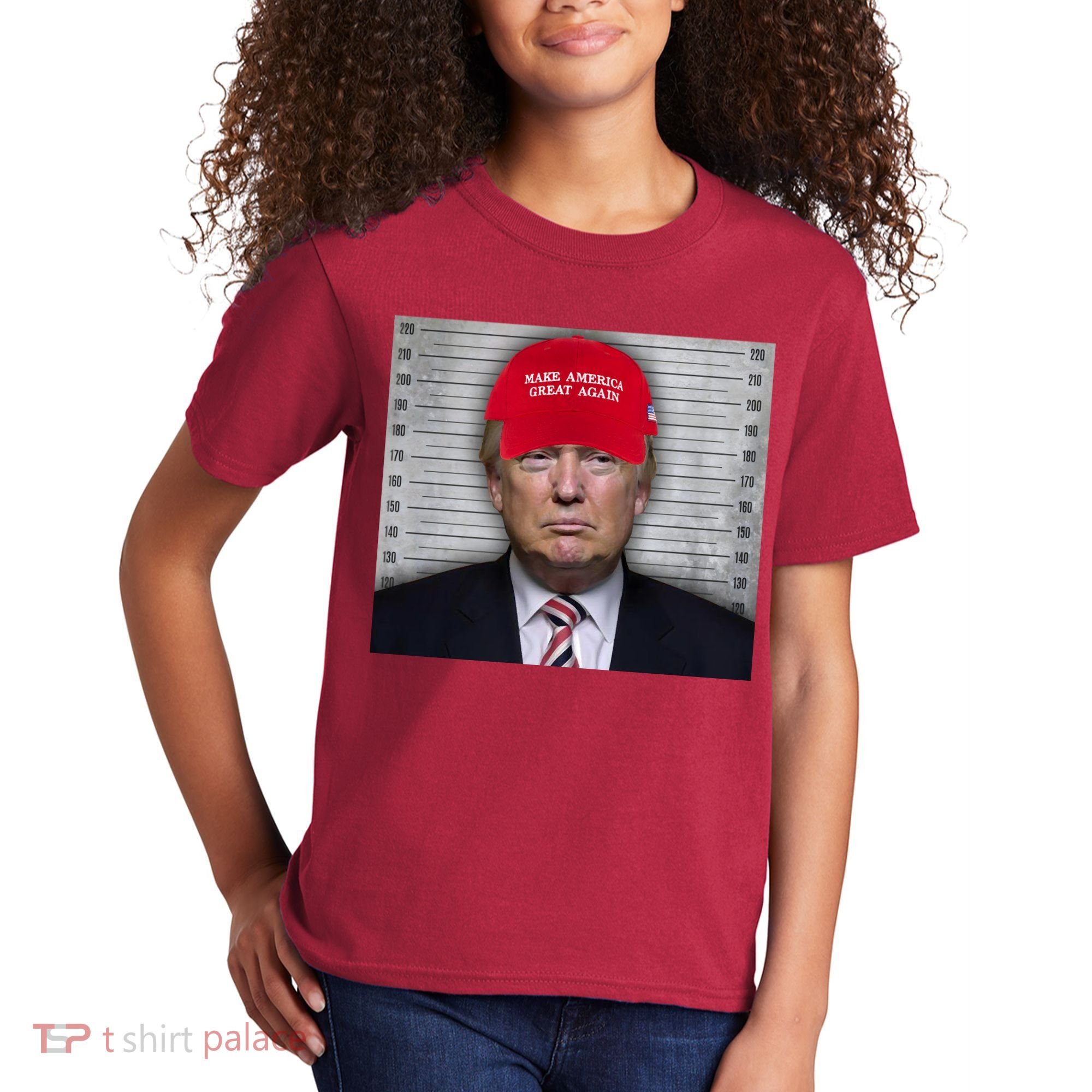Trump Mugshot MAGA Kids T-Shirt