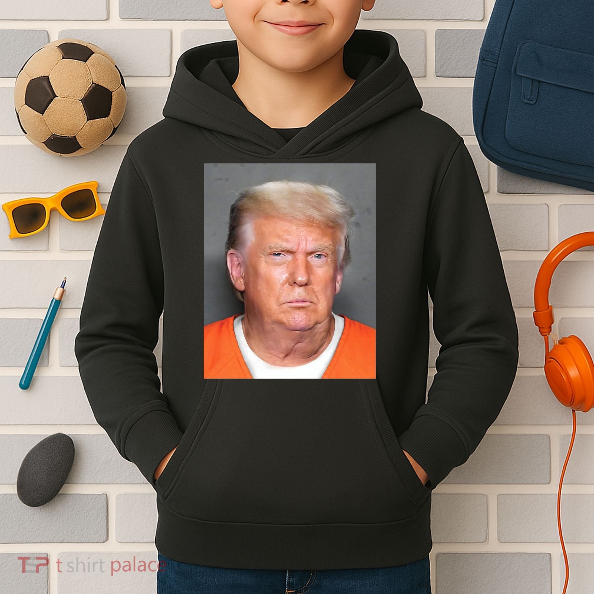Trump Mugshot Kids Hoodie