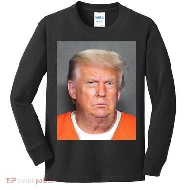 Trump Mugshot Kids Long Sleeve Shirt
