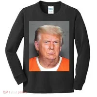 Trump Mugshot Kids Long Sleeve Shirt thumb 0