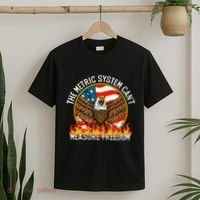 The Metric System CanT Measure Freedom Eagle Usa Flag Meme T-Shirt thumb 2