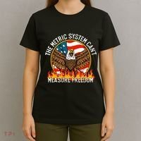 The Metric System CanT Measure Freedom Eagle Usa Flag Meme T-Shirt thumb 4