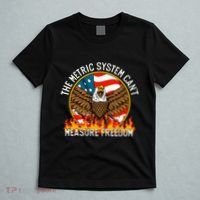 The Metric System CanT Measure Freedom Eagle Usa Flag Meme T-Shirt thumb 5