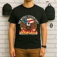 The Metric System CanT Measure Freedom Eagle Usa Flag Meme T-Shirt thumb 6