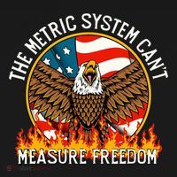 The Metric System CanT Measure Freedom Eagle Usa Flag Meme Coaster thumb 2