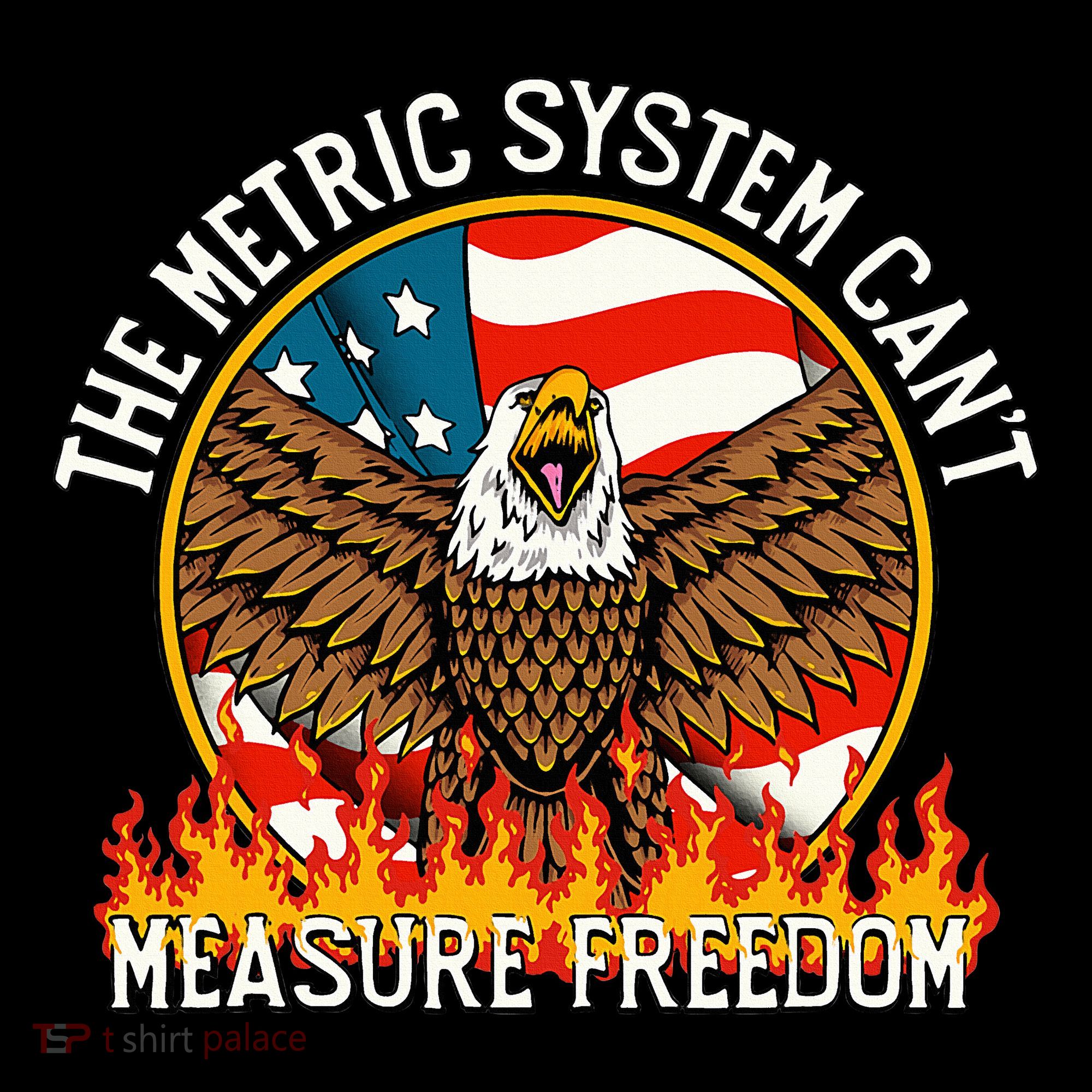 The Metric System CanT Measure Freedom Eagle Usa Flag Meme Mousepad