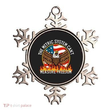The Metric System CanT Measure Freedom Eagle Usa Flag Meme Ornament