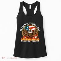 The Metric System CanT Measure Freedom Eagle Usa Flag Meme Women's Tank Top thumb 0