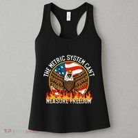The Metric System CanT Measure Freedom Eagle Usa Flag Meme Women's Tank Top thumb 3