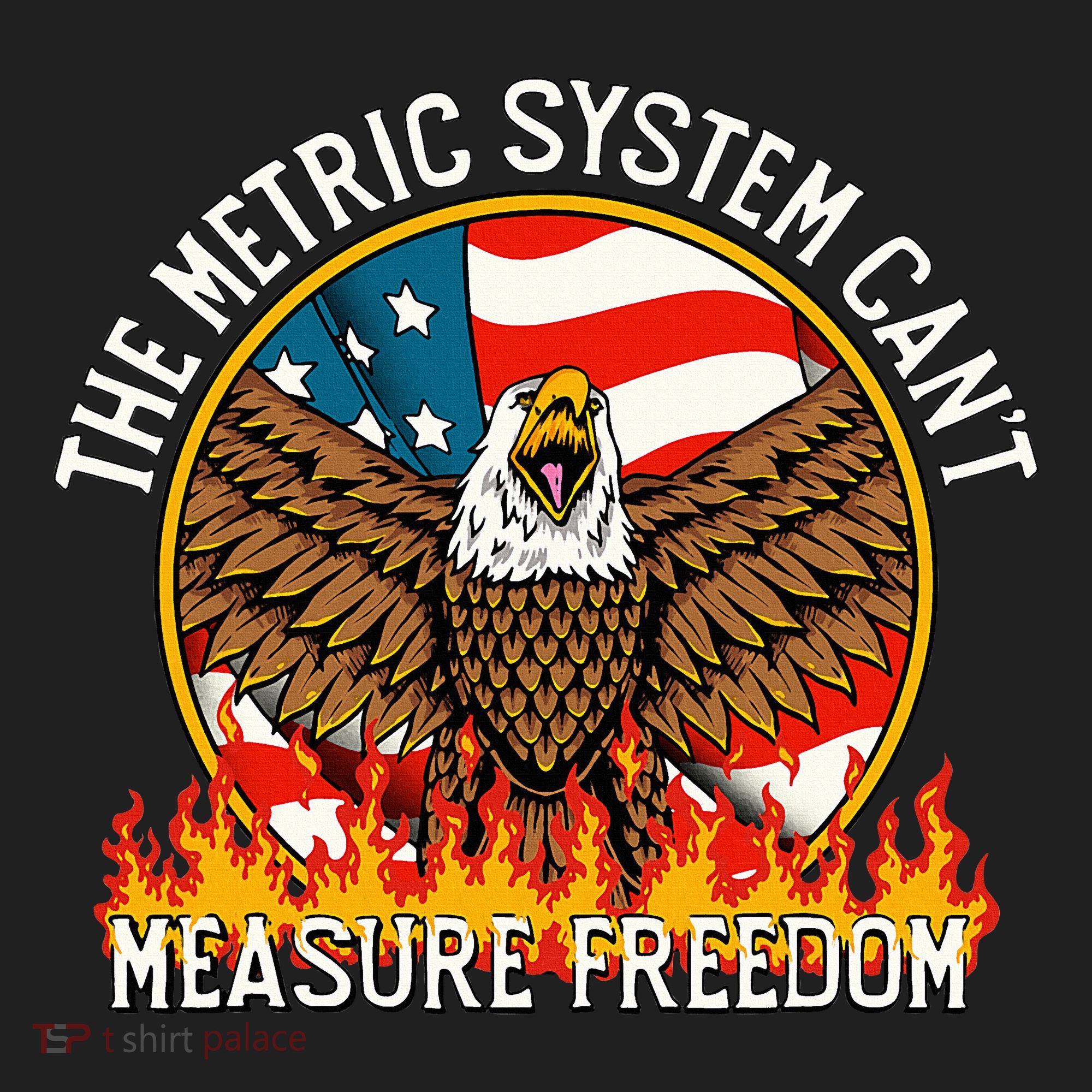 The Metric System CanT Measure Freedom Eagle Usa Flag Meme Hat