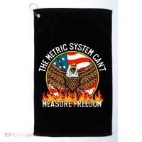 The Metric System CanT Measure Freedom Eagle Usa Flag Meme Golf Towel thumb 0