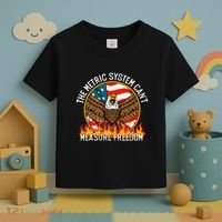The Metric System CanT Measure Freedom Eagle Usa Flag Meme Toddler T-Shirt thumb 3