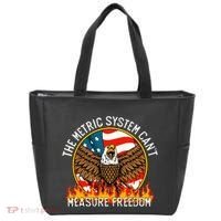 The Metric System CanT Measure Freedom Eagle Usa Flag Meme Tote Bag thumb 0