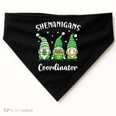 Teacher Mom St Patricks Day Shenanigans Coordinator Gnome USA-Made Doggie Bandana