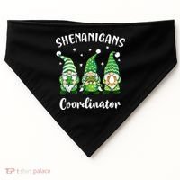 Teacher Mom St Patricks Day Shenanigans Coordinator Gnome USA-Made Doggie Bandana thumb 0