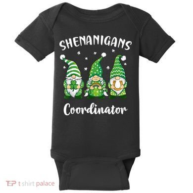 Teacher Mom St Patricks Day Shenanigans Coordinator Gnome Baby Bodysuit