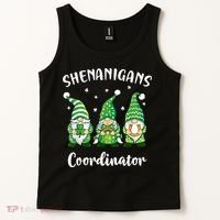 Teacher Mom St Patricks Day Shenanigans Coordinator Gnome Tank Top thumb 2