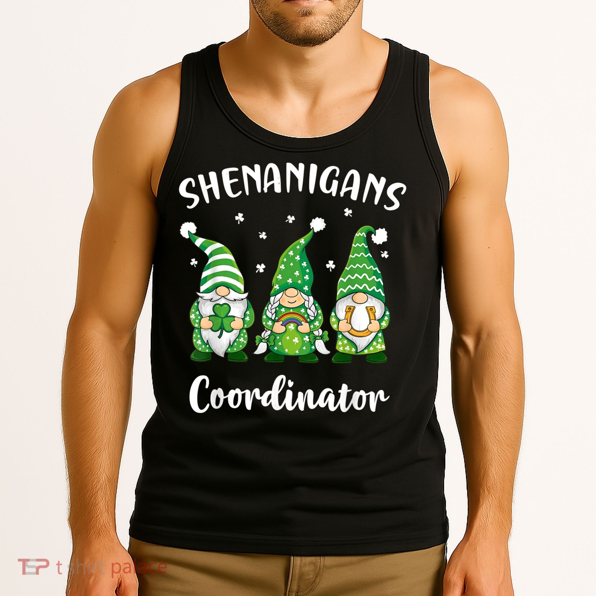 Teacher Mom St Patricks Day Shenanigans Coordinator Gnome Tank Top