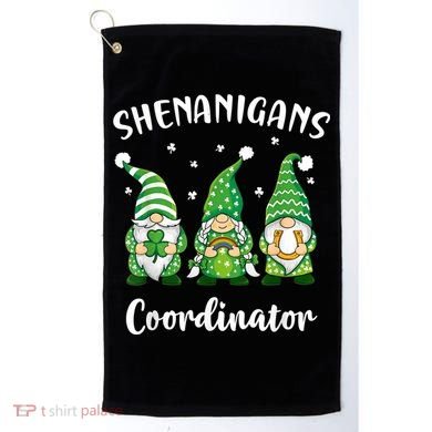 Teacher Mom St Patricks Day Shenanigans Coordinator Gnome Golf Towel
