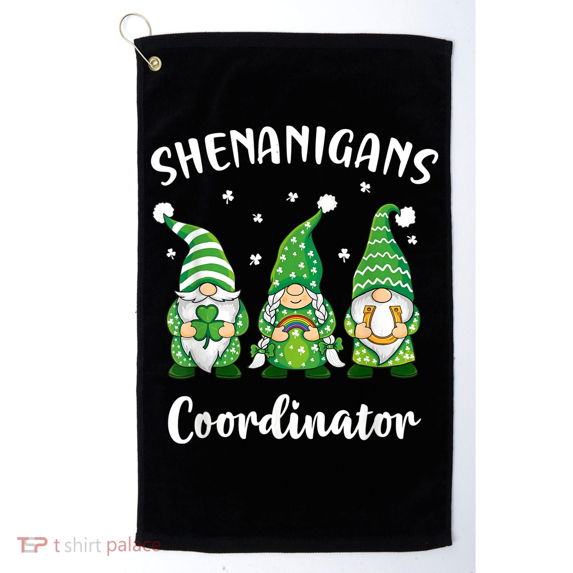 Teacher Mom St Patricks Day Shenanigans Coordinator Gnome Golf Towel
