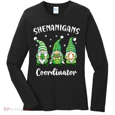 Teacher Mom St Patricks Day Shenanigans Coordinator Gnome Women's Long Sleeve Shirt