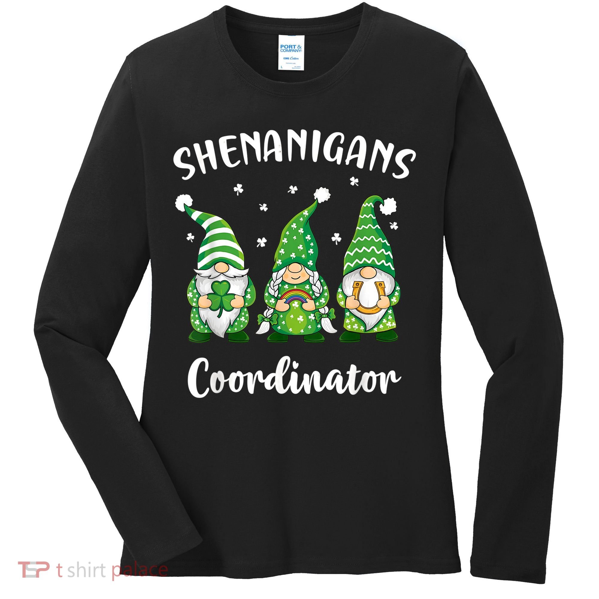Teacher Mom St Patricks Day Shenanigans Coordinator Gnome Women's Long Sleeve Shirt