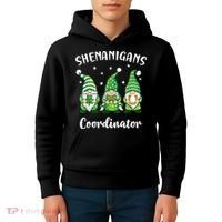 Teacher Mom St Patricks Day Shenanigans Coordinator Gnome Kids Hoodie thumb 4