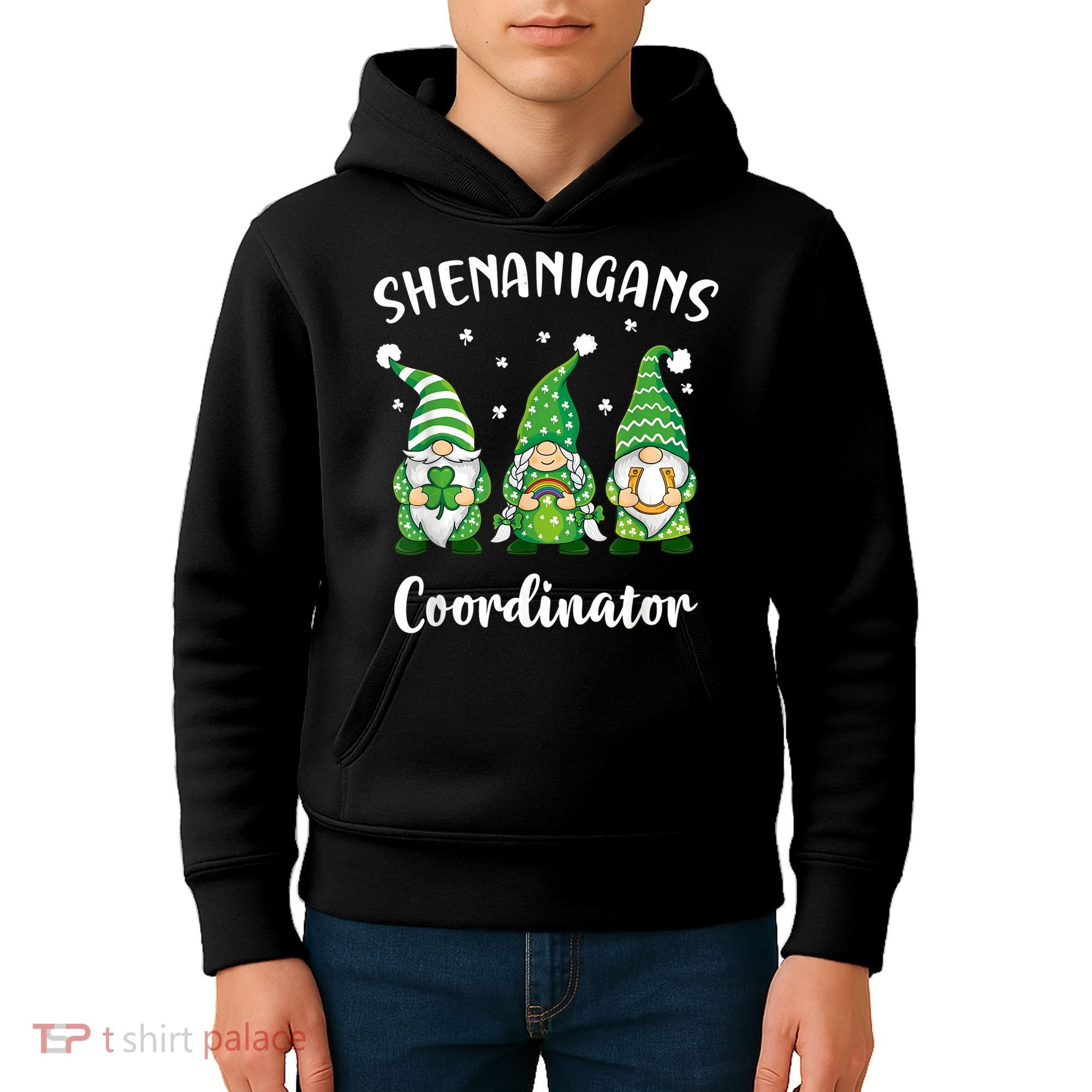 Teacher Mom St Patricks Day Shenanigans Coordinator Gnome Kids Hoodie