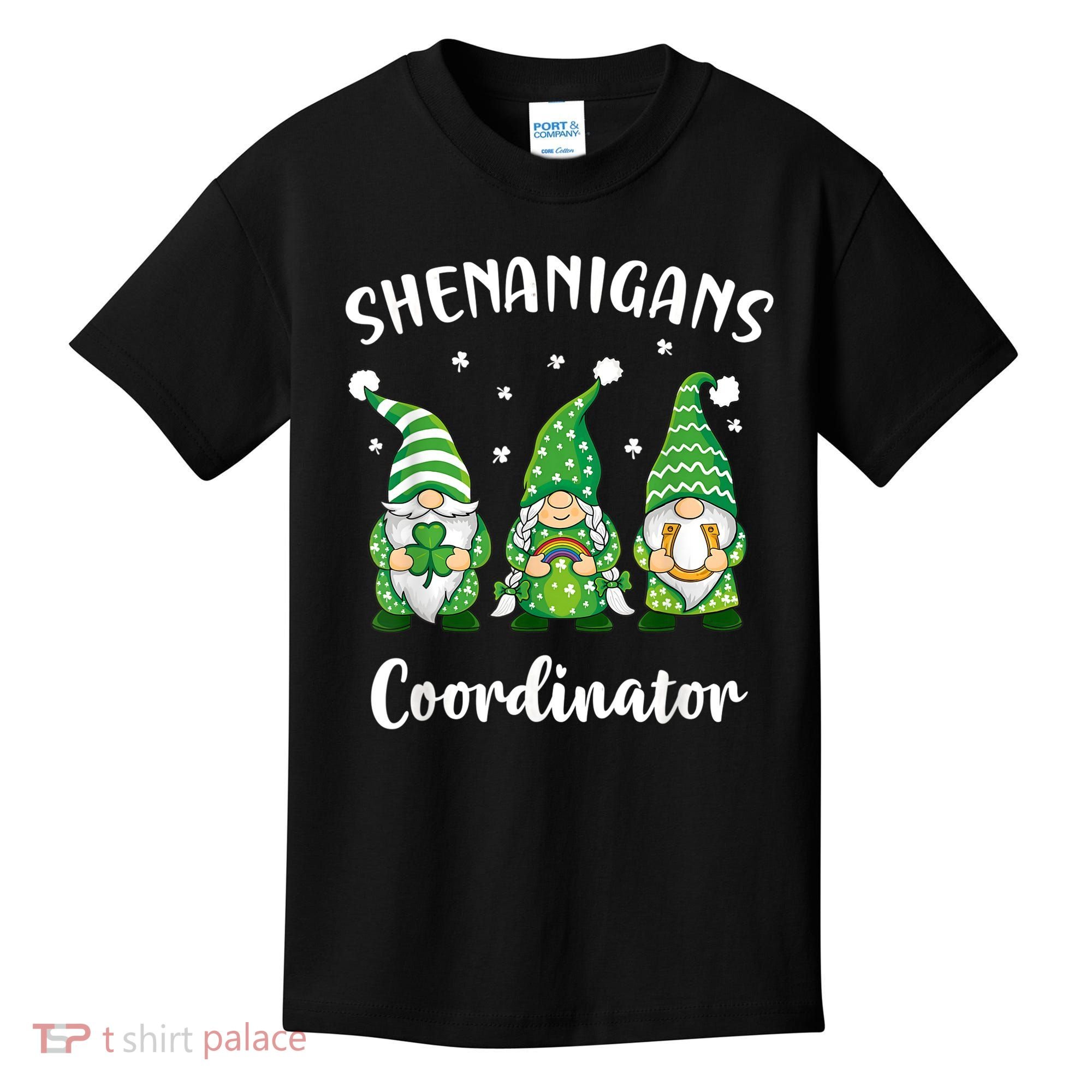 Teacher Mom St Patricks Day Shenanigans Coordinator Gnome Kids T-Shirt