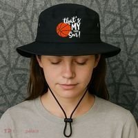 ThatS My Son Basketball Lovers Gifts For Mom Or Dad Bucket Hat thumb 3