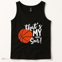 ThatS My Son Basketball Lovers Gifts For Mom Or Dad Tank Top thumb 2