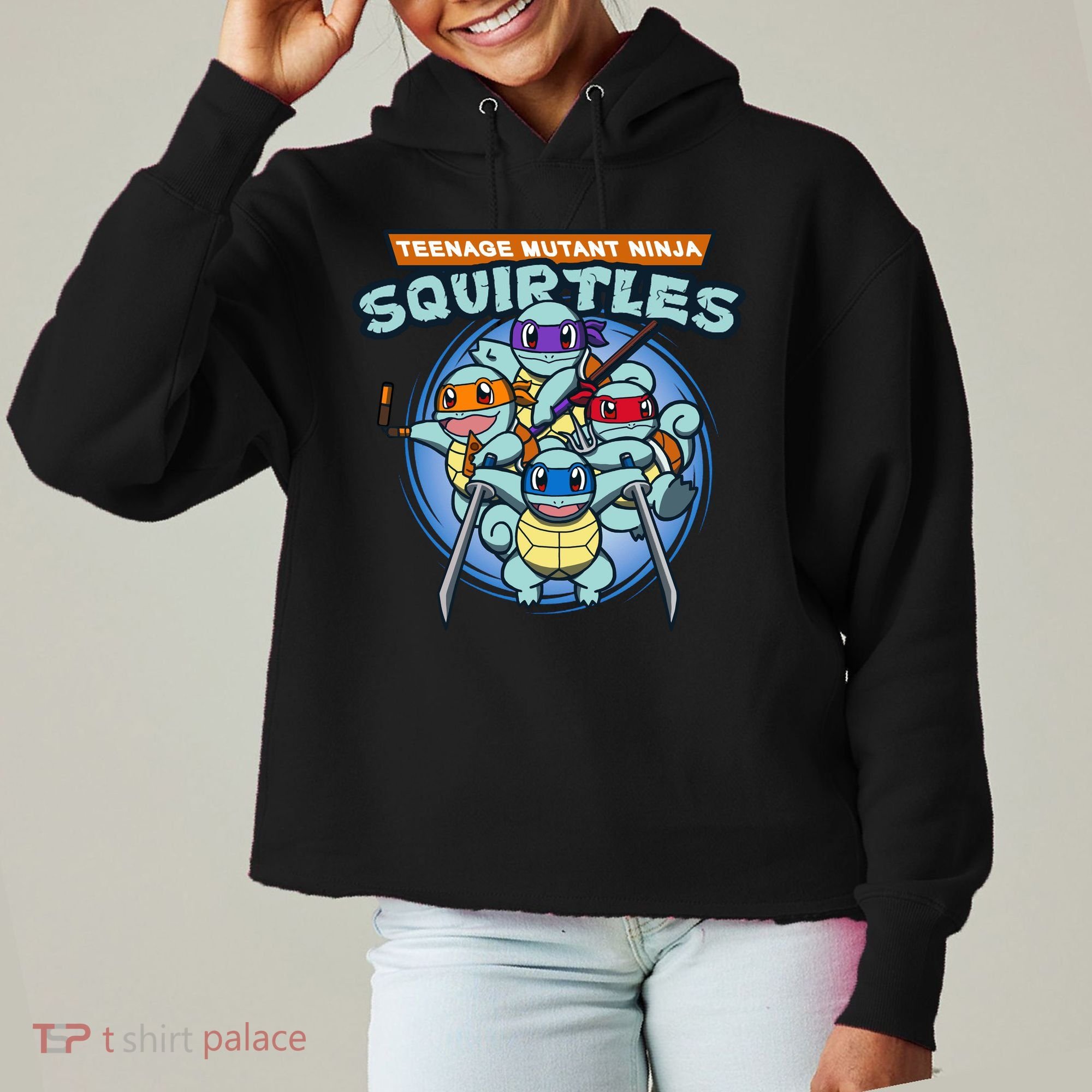 Teenage Mutant Squirtles Ladies Heavyweight Boxy Pullover Hoodie