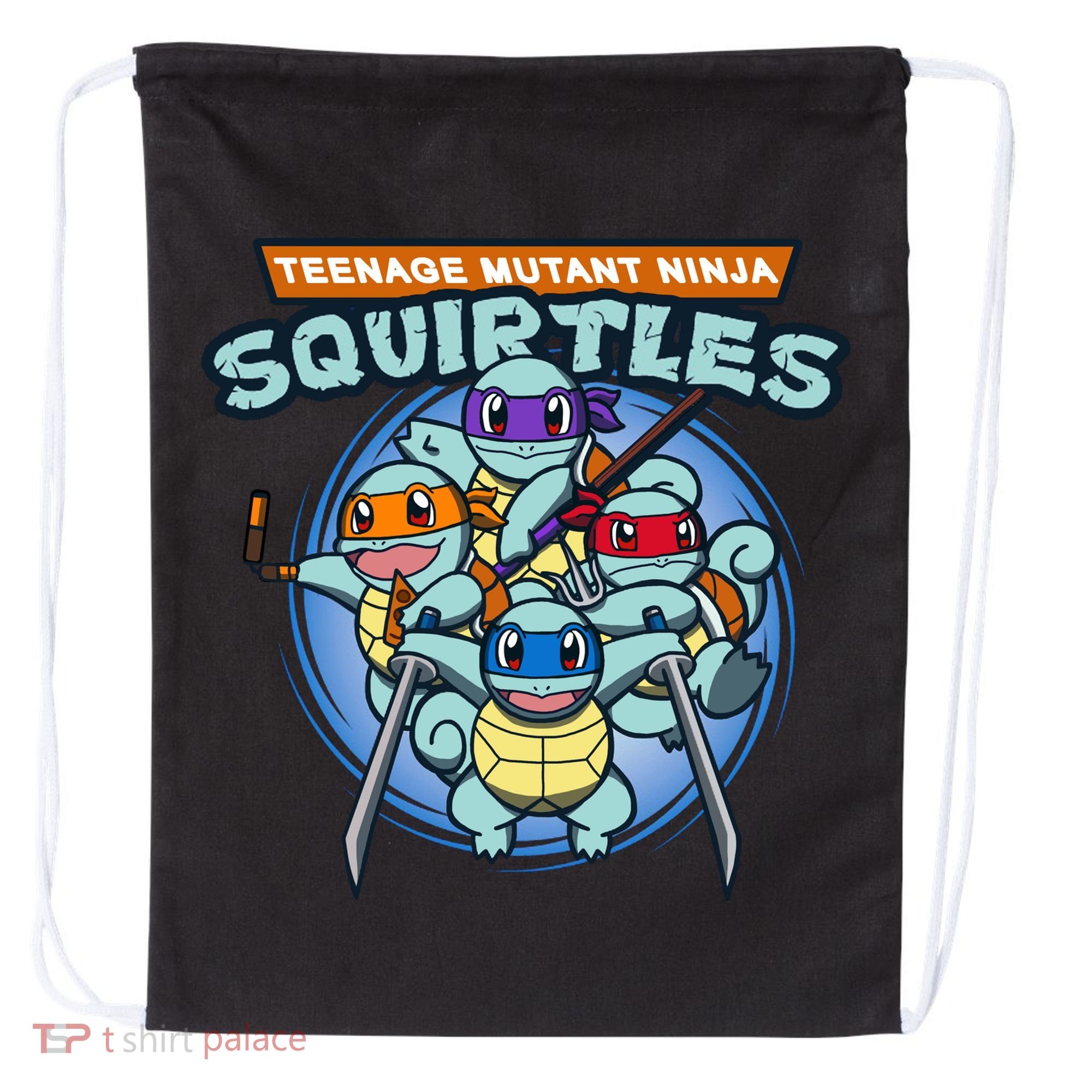Teenage Mutant Squirtles Drawstring Bag
