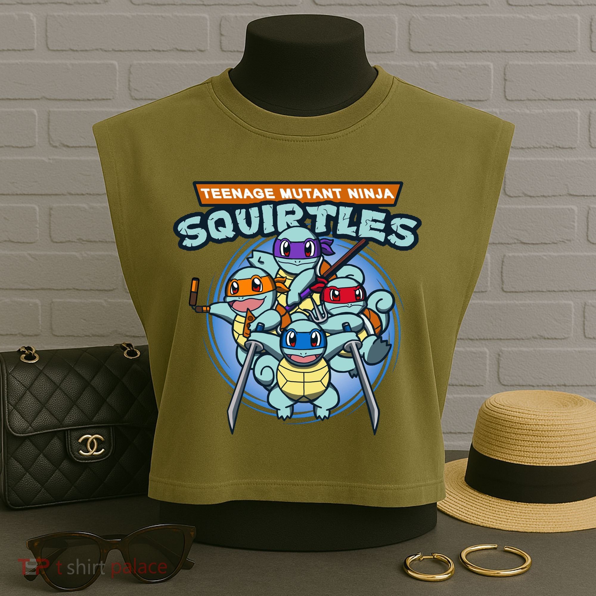 Teenage Mutant Squirtles Garment-Dyed Women's Muscle Tee