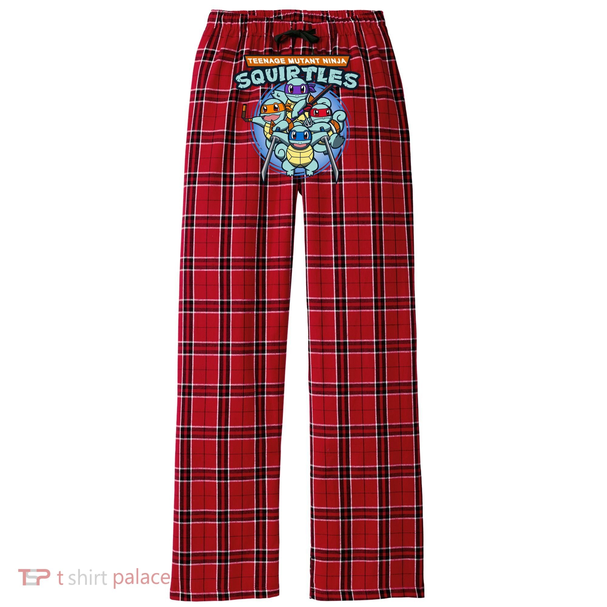 Teenage Mutant Squirtles Women's Flannel Plaid Pajama Pants