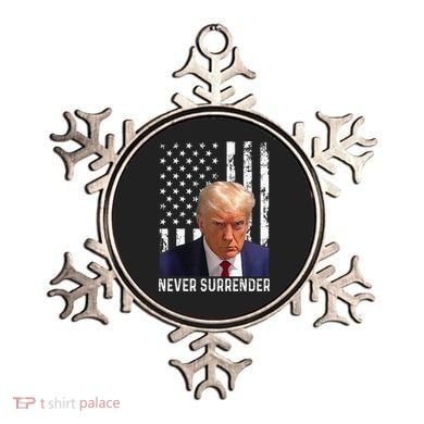 Trump Mug Shot Donald Trump Mug Shot Never Surrender Ornament