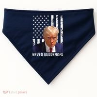Trump Mug Shot Donald Trump Mug Shot Never Surrender USA-Made Doggie Bandana thumb 0