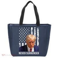 Trump Mug Shot Donald Trump Mug Shot Never Surrender Tote Bag thumb 0