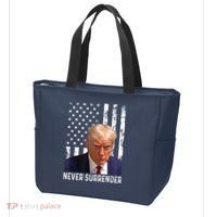 Trump Mug Shot Donald Trump Mug Shot Never Surrender Tote Bag thumb 3